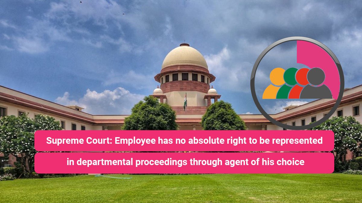 Employee has no absolute right to be represented in departmental proceedings