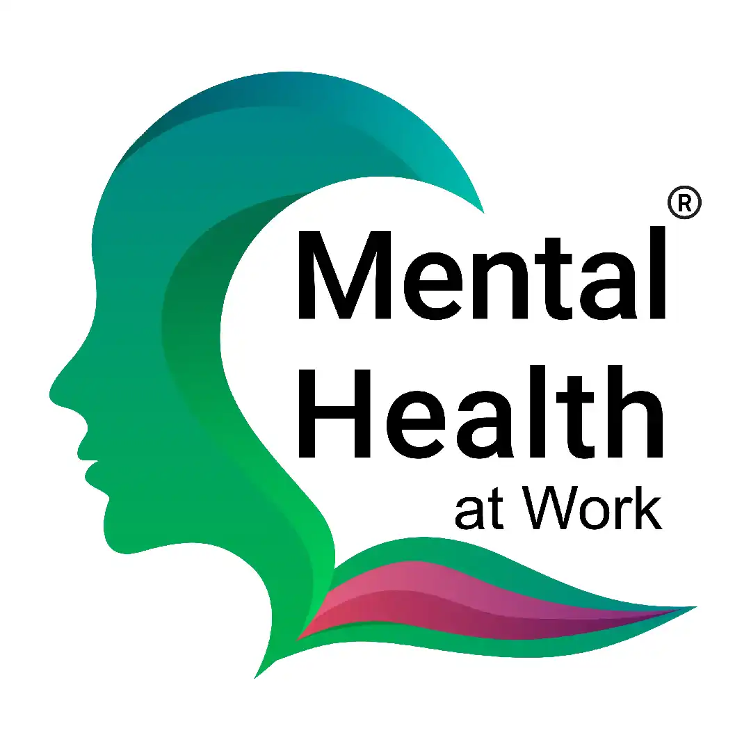 Mental health at work logo Trademark Register Transparent Logo white version 29th April 2026 V1