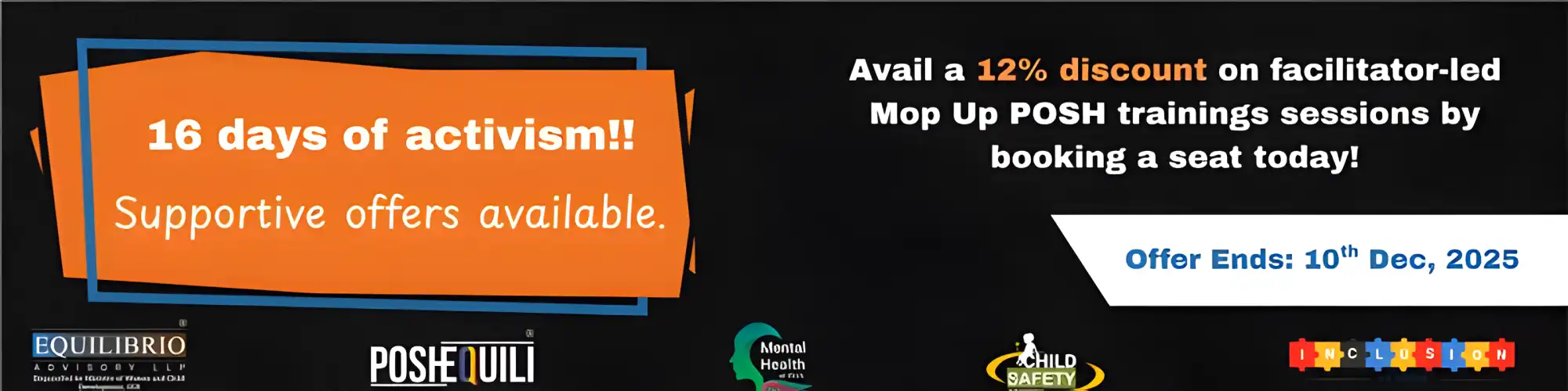 16 days of activism offer 2560 x 640 px 8th Dec 2025