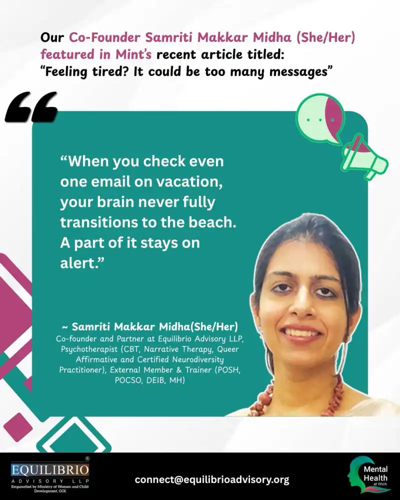 proud to see our Co Founder Samriti Makkar Midha featured in a leading publication Mint 23rd Jan 2026