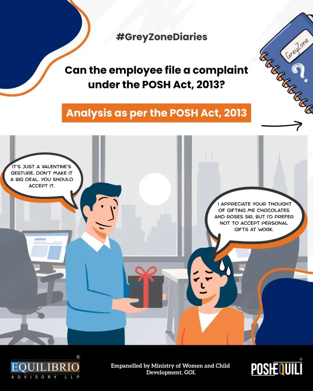 case scenario around workplace boundaries and Valentines gestures 13th Feb 2026