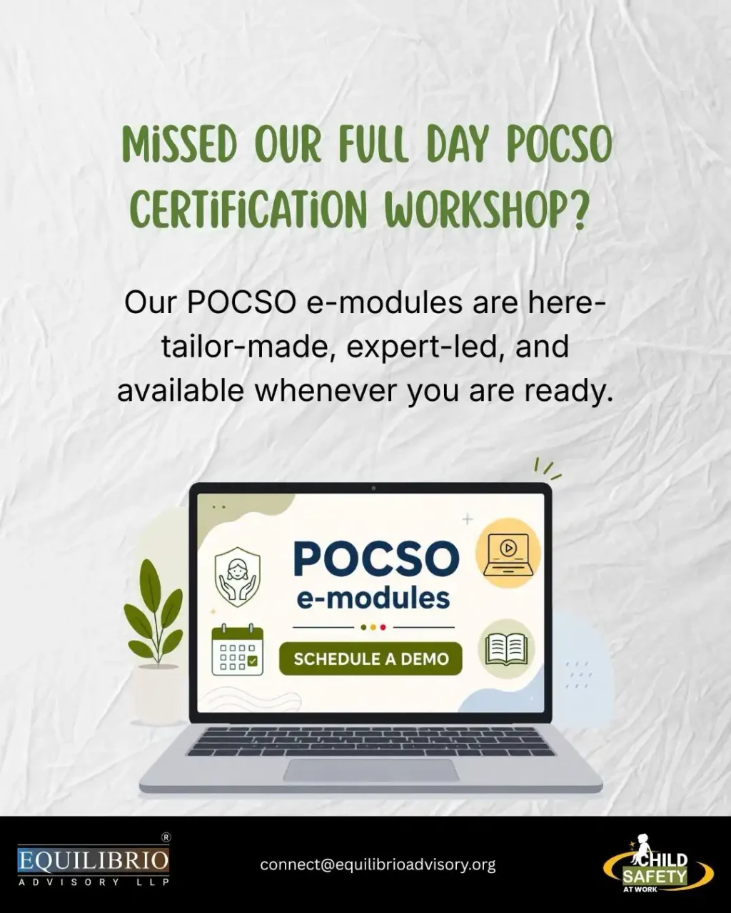 POCSO e modules are tailor made to your schedule 7th aug 2026