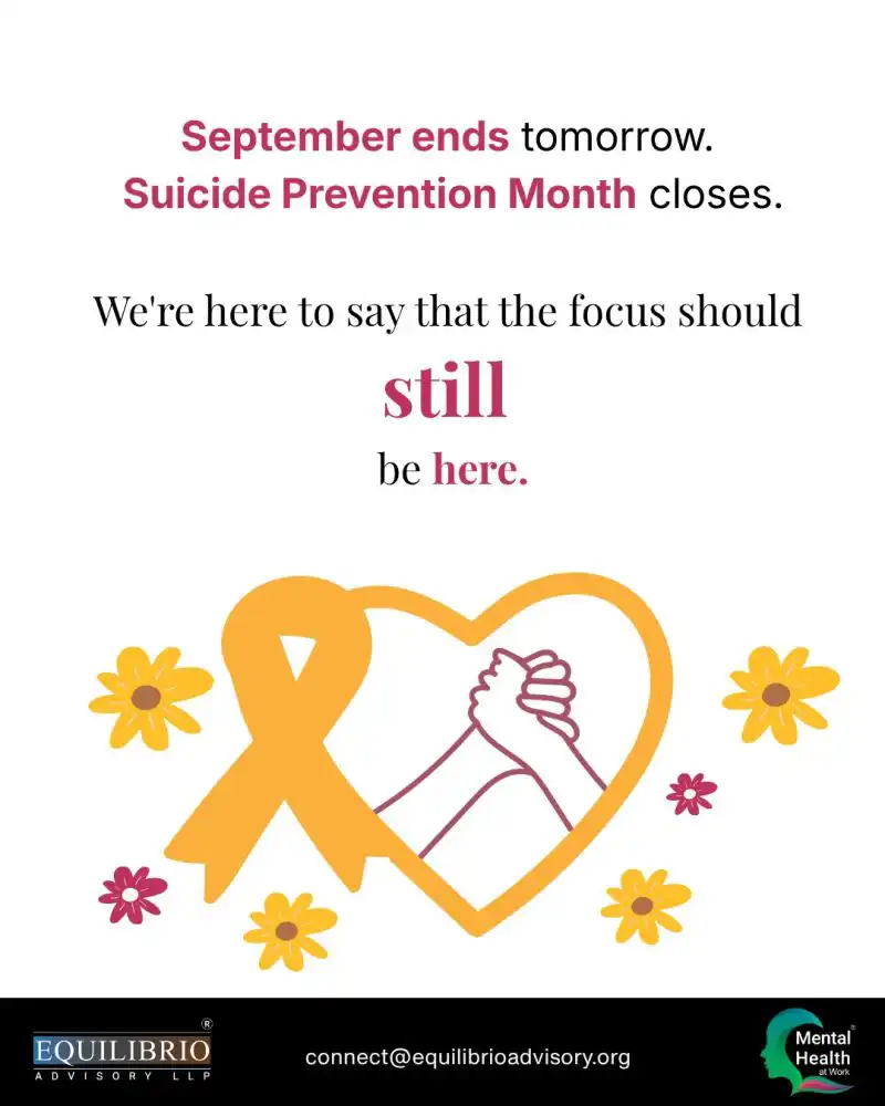 September ends tomorrow. Suicide Prevention Month closes 1 oct 2026
