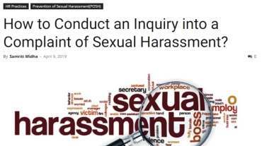 How to Conduct an Inquiry into a Complaint of Sexual Harassment