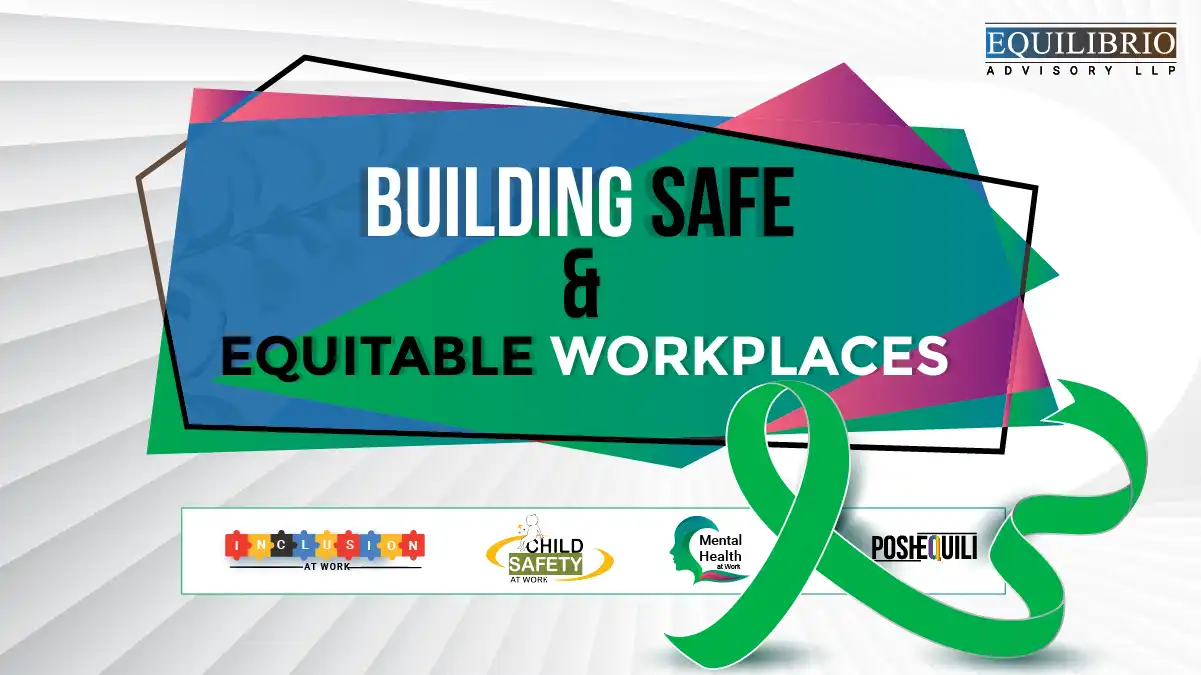 Illustration highlighting October as Mental Health Awareness Month in the workplace, featuring calming elements like plants and symbols of well-being, promoting stress management and emotional support among employees.