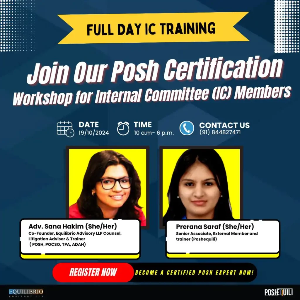 POSH Certification Workshop Alert