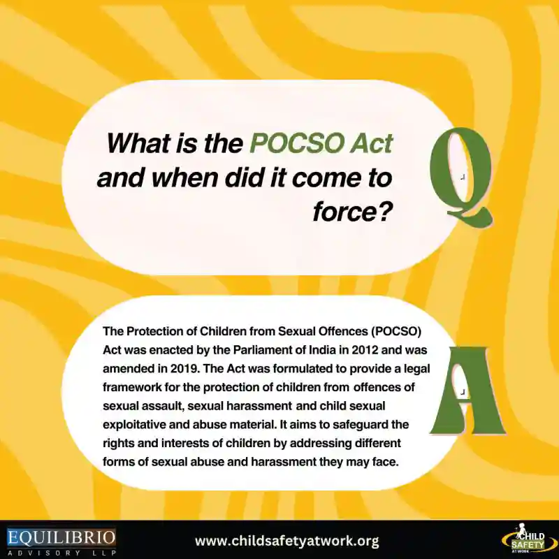Protection of Children from Sexual Offences POCSO Act was enacted by the Parliament of India