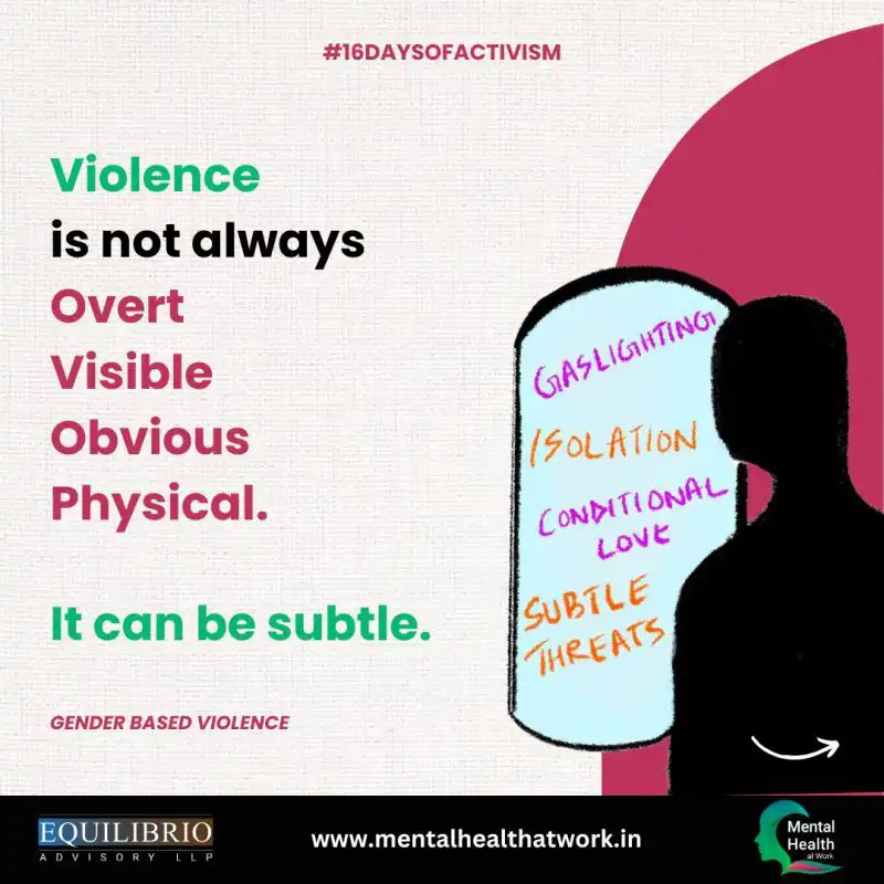 Gender based violence isnt always loud or visible 6th december 2024