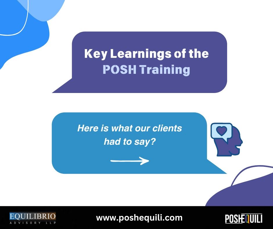 Feedback from our recent POSH training on our LinkedIn page.